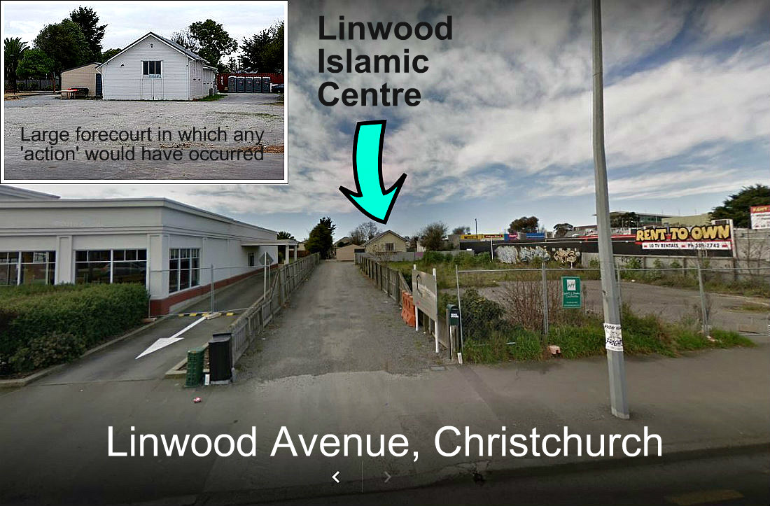 Location of Linwood Islamic Centre